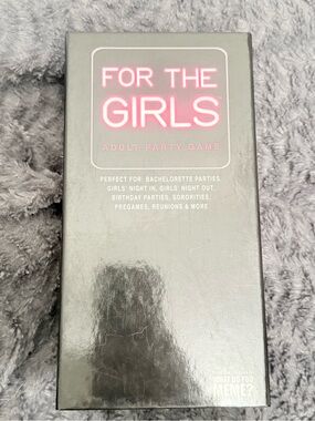 The Girls Party Game Box - Black with Neon Pink Logo